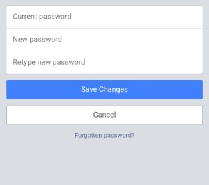 Mobile Phone Facebook App से पासवर्ड कैसे चेंज करे?