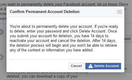 Confirm Permanent Account Deletion