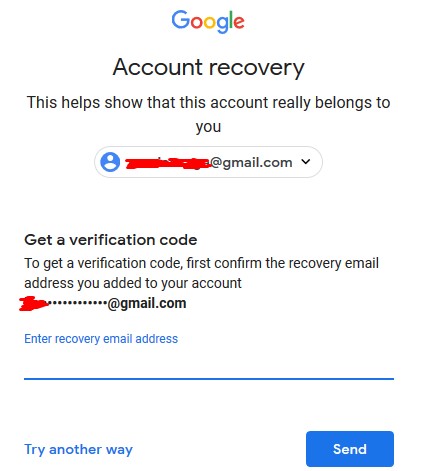 Recovery Email Address se gmail password pta kare