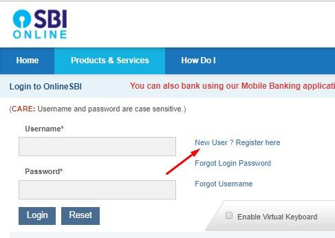 Internet Banking Log in page