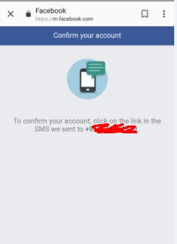 Facebook Mobile number se account confirm