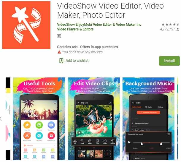 VideoShow Video Editor app free
