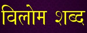 Hindi Opposite Words Vilom Shabd