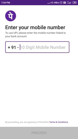 PhonePe Mobile Number Verify