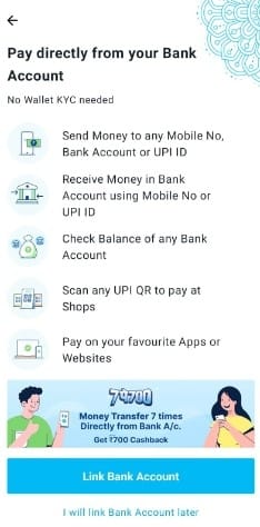 Paytm Bank Account Link