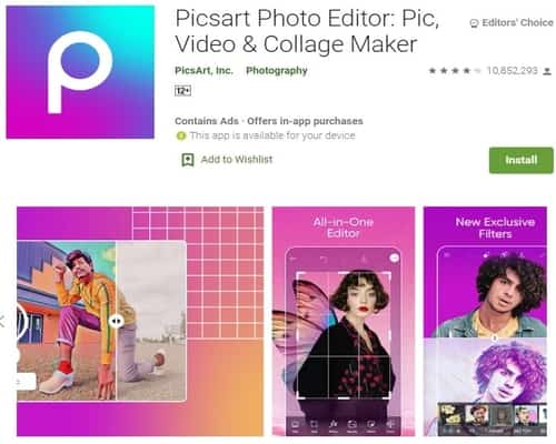 Picsart Photo Editor sajane wala app